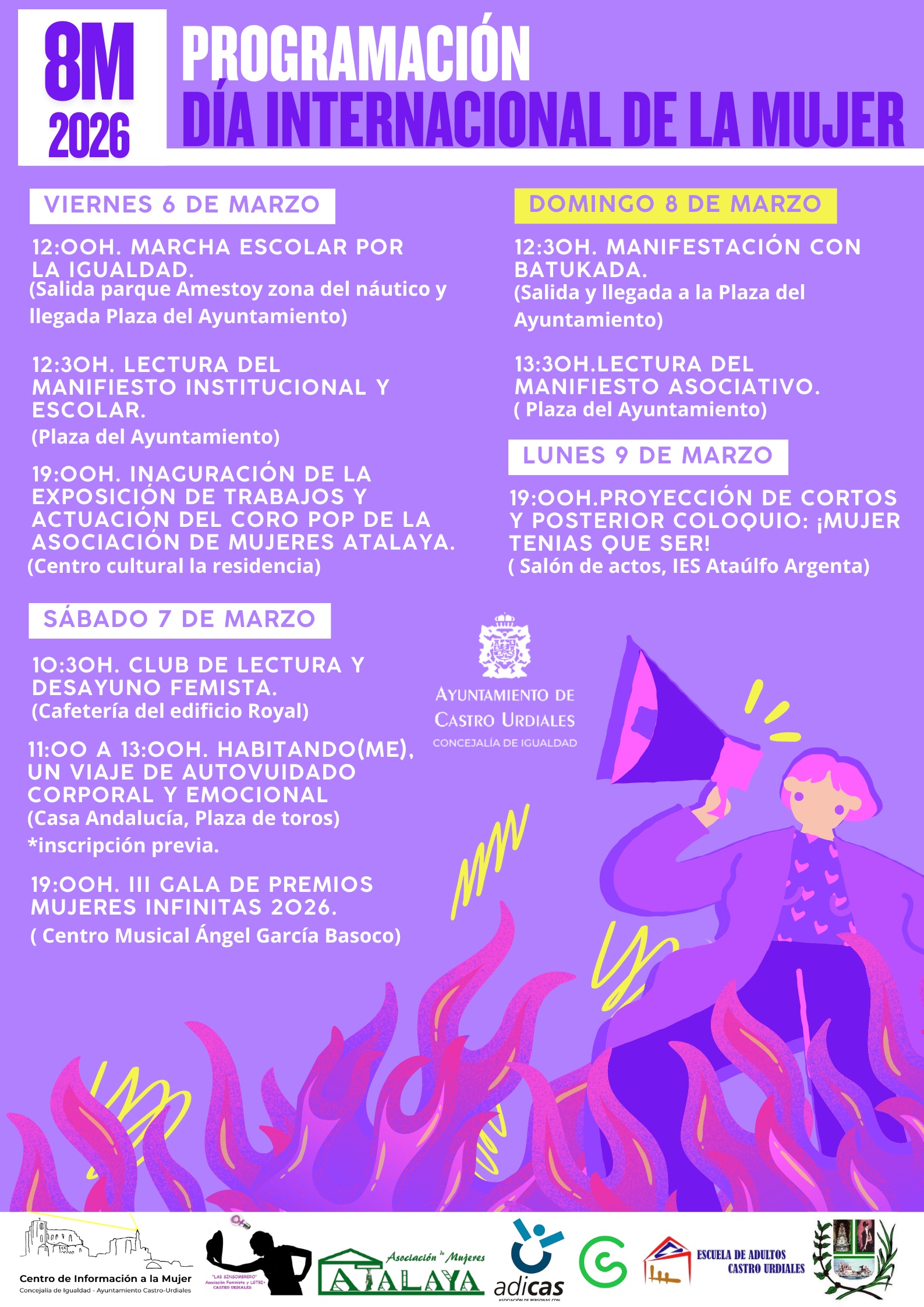 8M 2026 - Programación del DÍA INTERNACIONAL DE LA MUJER