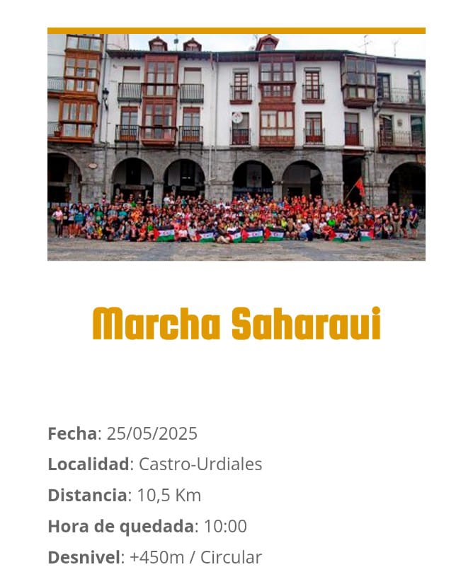 Ruta de Senderismo Club Alpino Sámano: Marcha Saharaui