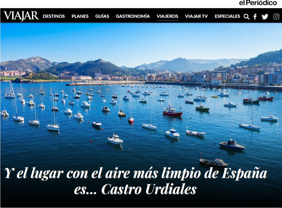 Articulo del ElPeriodico.com en su sección VIAJAR - Y el lugar con el aire  más limpio de España ...,,,