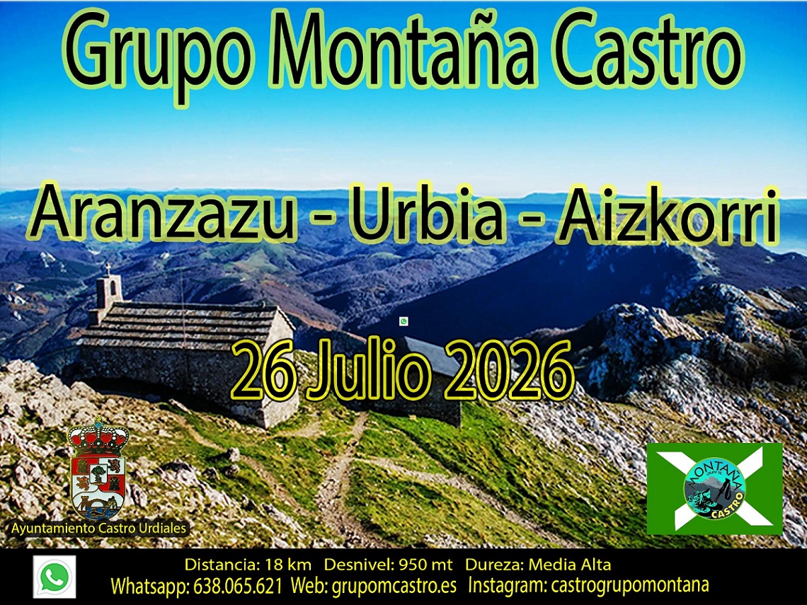 Salida Aranzazu-Urbia-Aizkorri  -  Grupo de Montaña Castro
