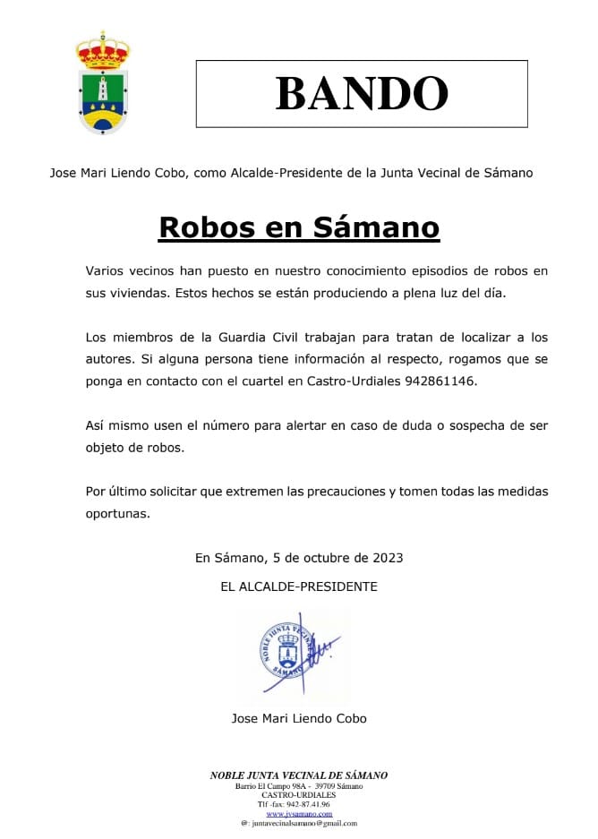 Bando: Robos en Sámano 