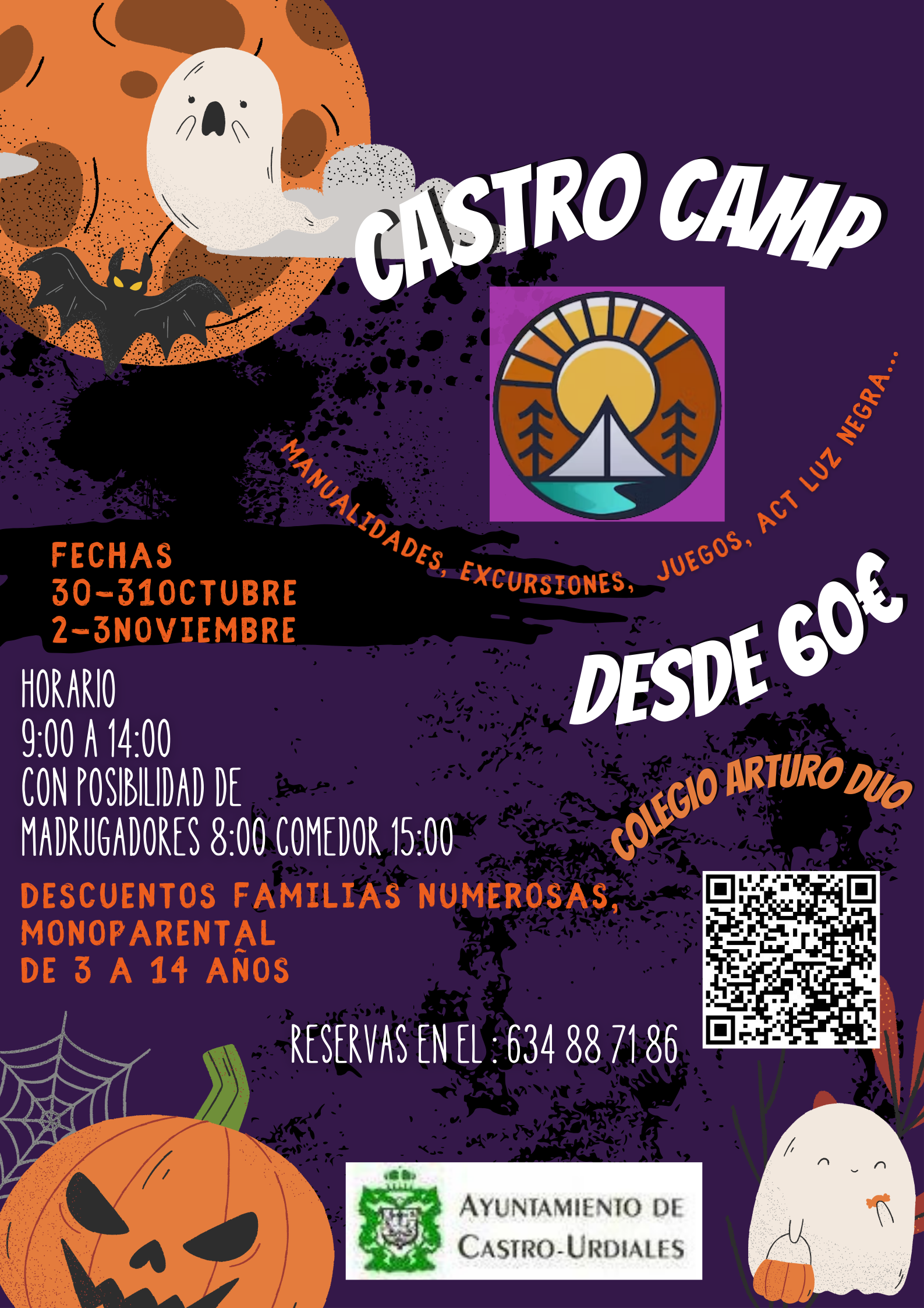 Campus  CastroCamp para las jornadas no lectivas,  2-3 de noviembre de 2023
