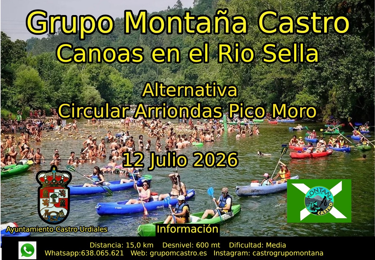 Canoas Río Sella   -  Grupo de Montaña Castro