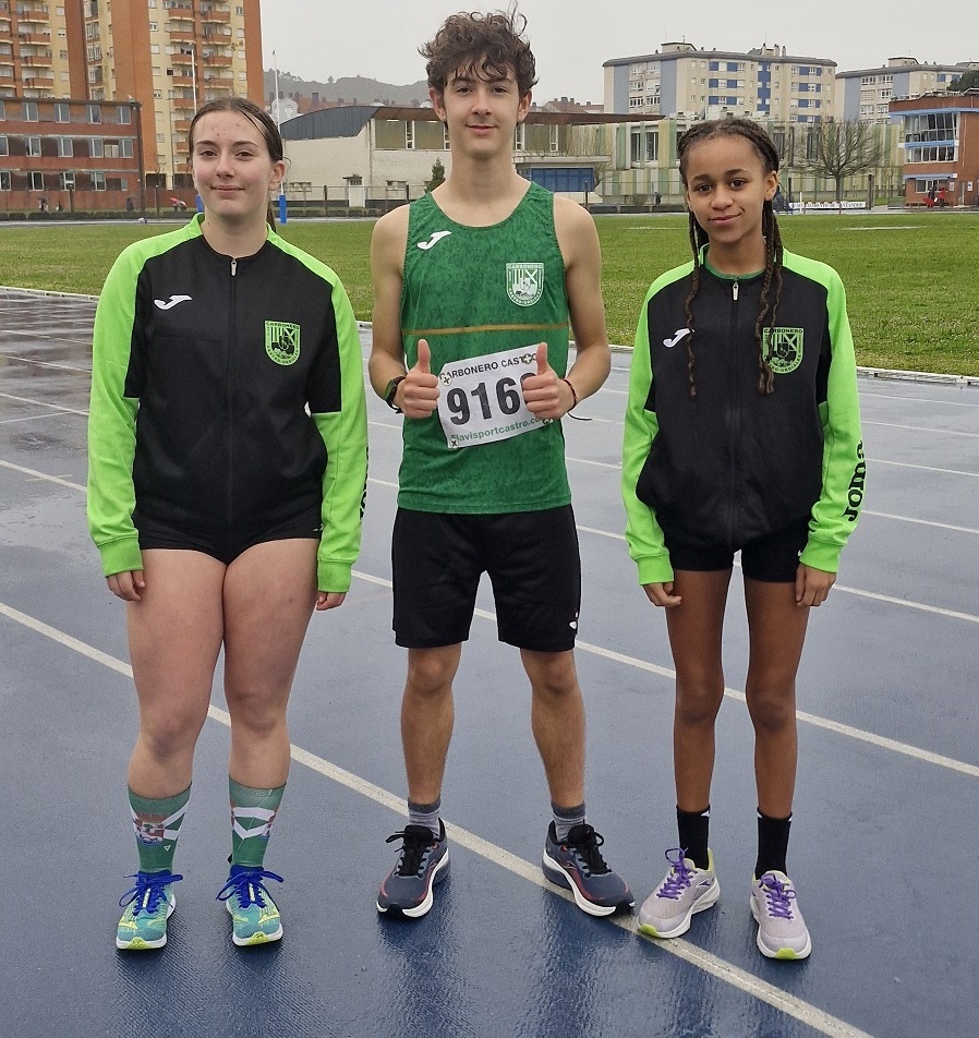 Gran jornada del Carbonero Castro en la Liga Escolar con podio en relevos