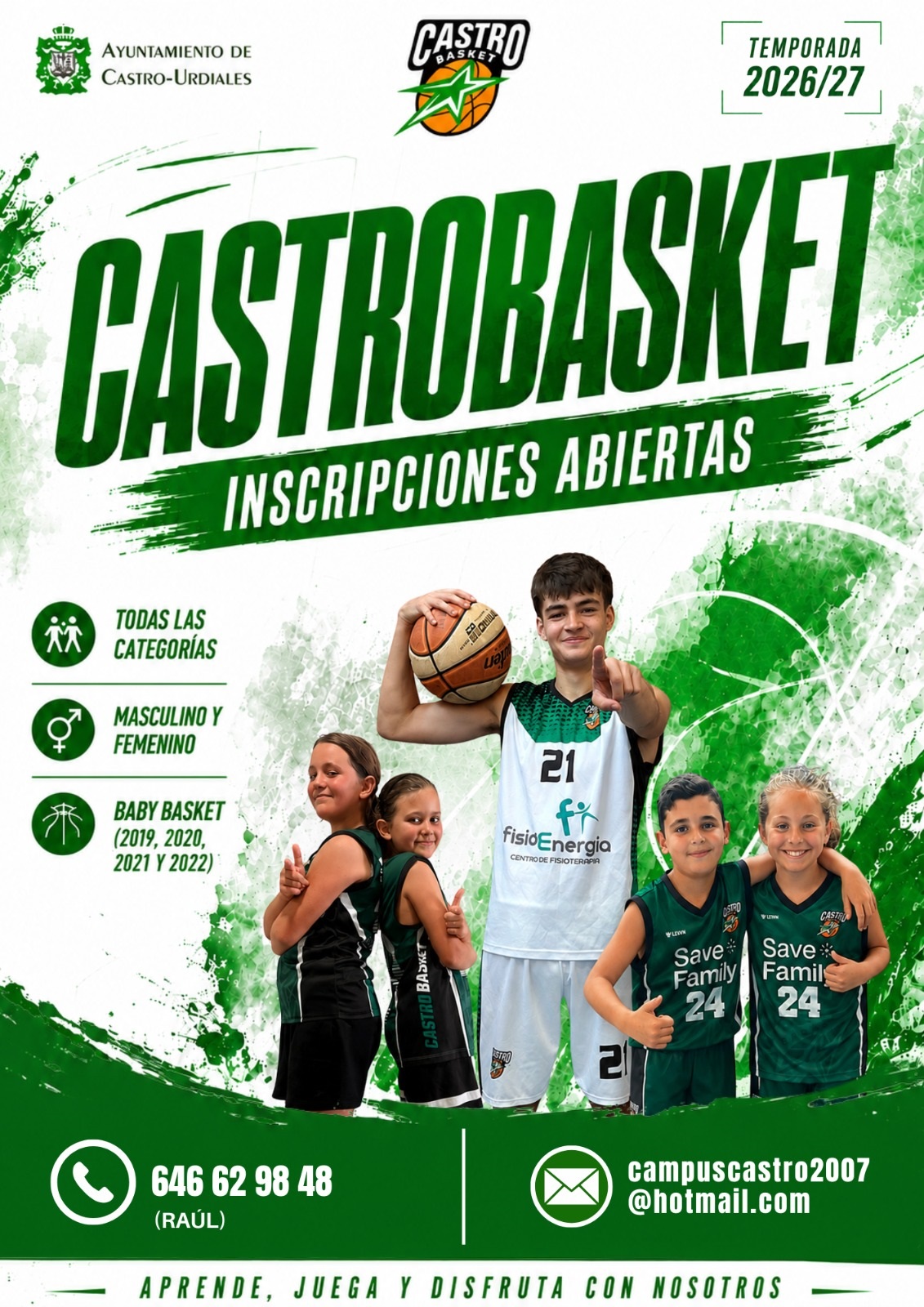 Castrobasket - Inscripciones Temporada 2026/2027
