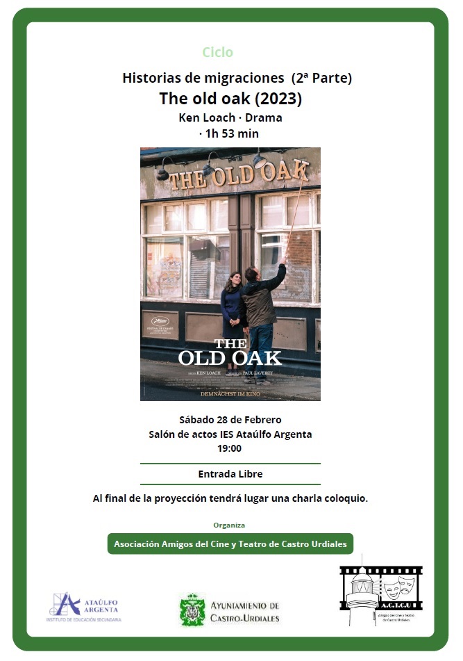 Ciclo "Historias de migraciones".   Proyección de "The Old Oak" (El viejo roble)