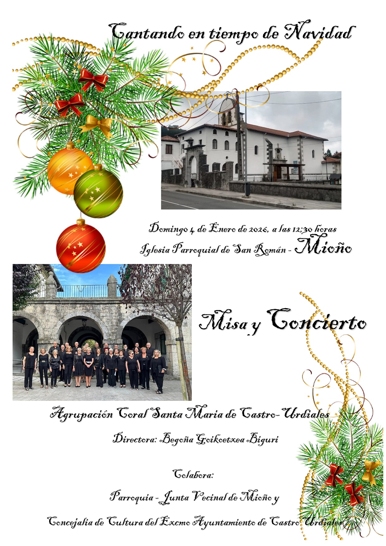 Concierto  "Cantando en Tiempo de Navidad" en  Mioño
