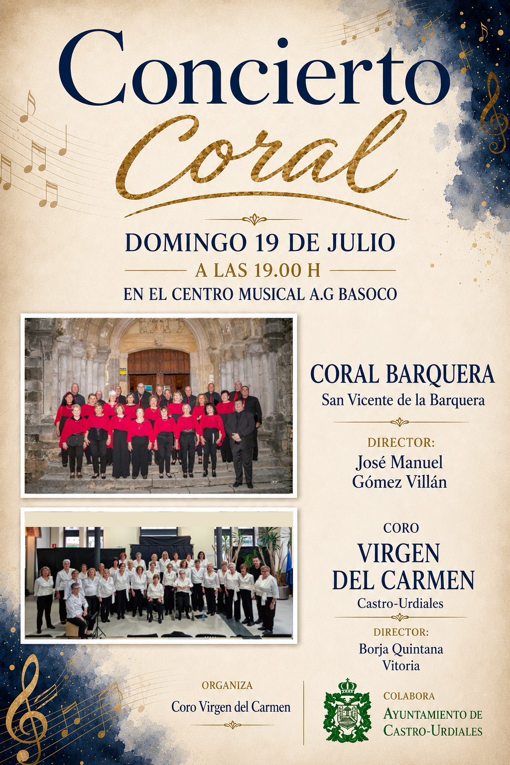 Concierto Coral 2026 - "Coro Barquera" y "Coro Virgen del Mar"