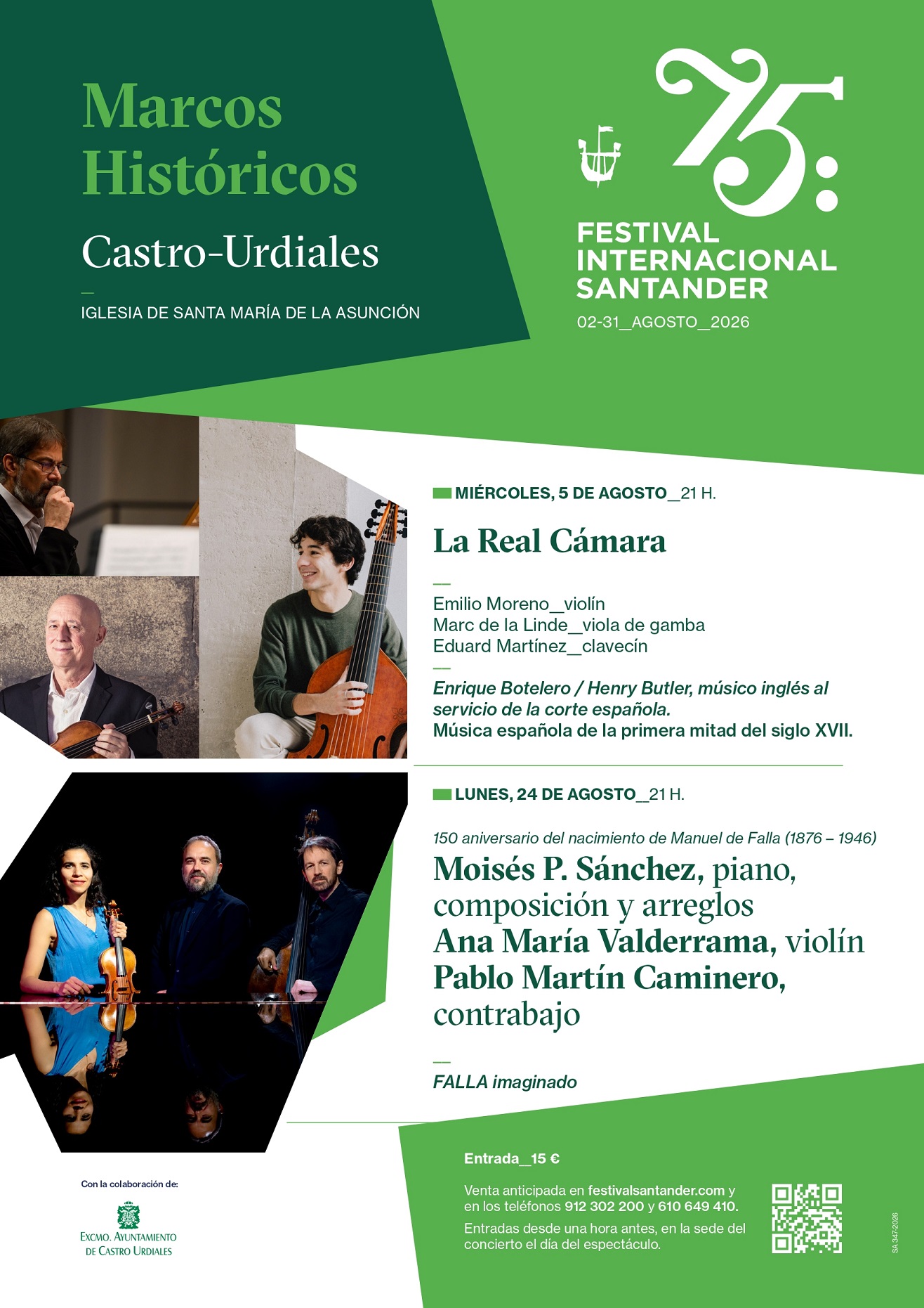 Concierto de la "Real Cámara"   Ciclo "Marcos Históricos"