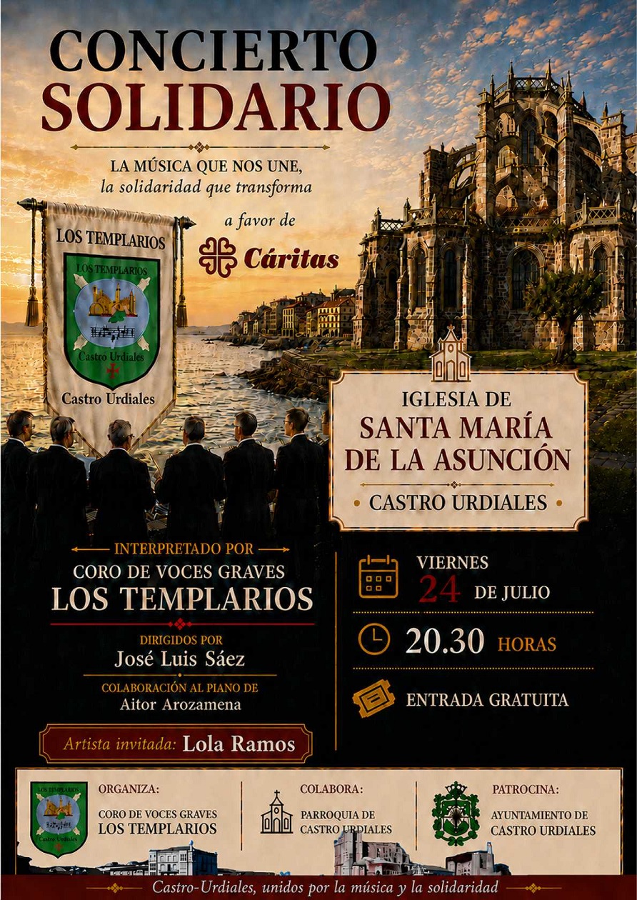 Concierto Solidario del Coro Voces Graves los Templarios. A favor de CÁRITAS