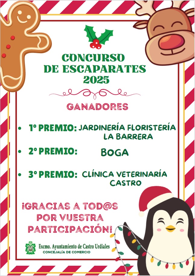 Ganadores Concurso de escaparates Navidad 2025