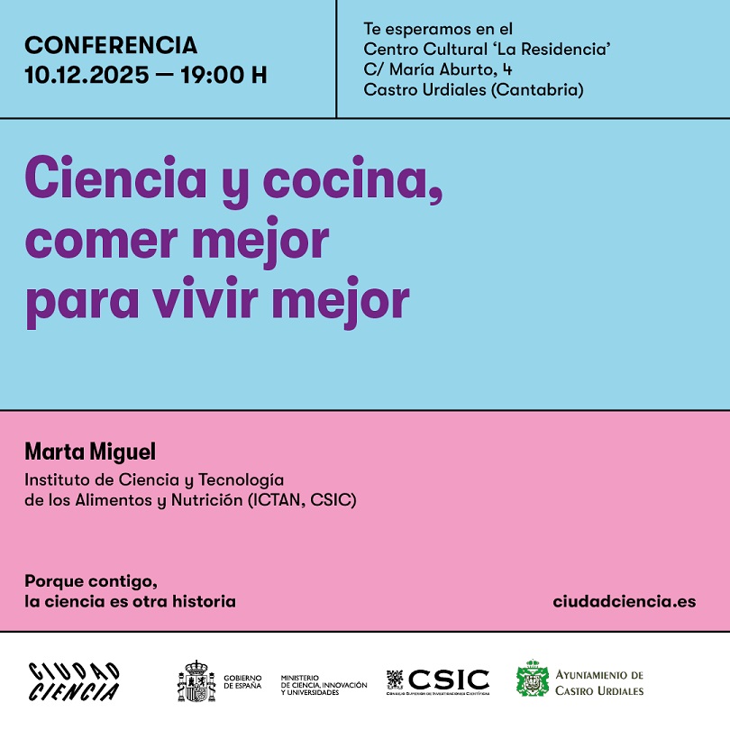 Conferencia "Ciencia y cocina, comer mejor para vivir mejor"