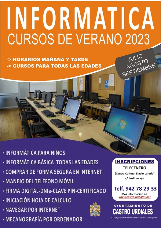 Cursos de Informática "Telecentro Eladio Laredo" - Verano 2023