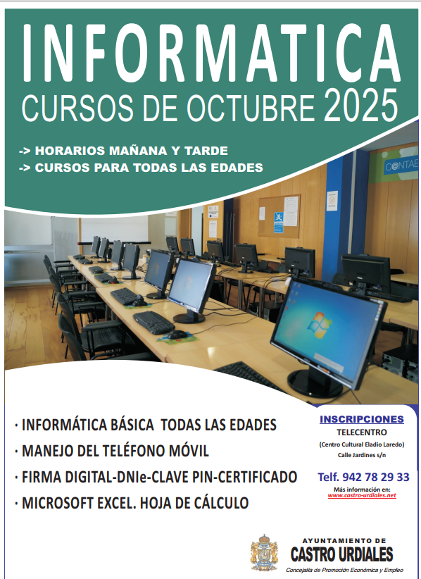 Cursos de Informática "Telecentro Eladio Laredo" - octubre 2025