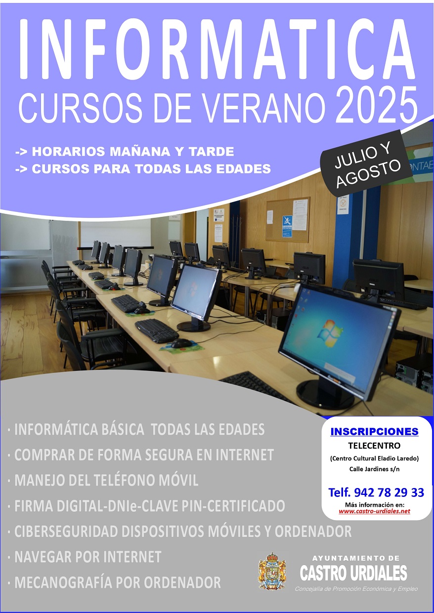 Cursos de Informática "Telecentro Eladio Laredo" - Verano 2025