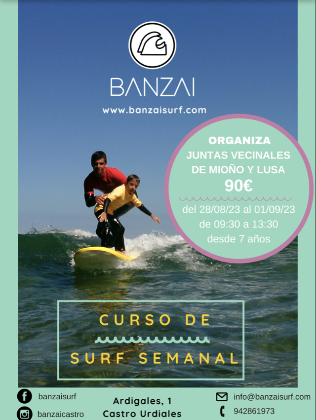 Cursos de Surf  - BANZAI
