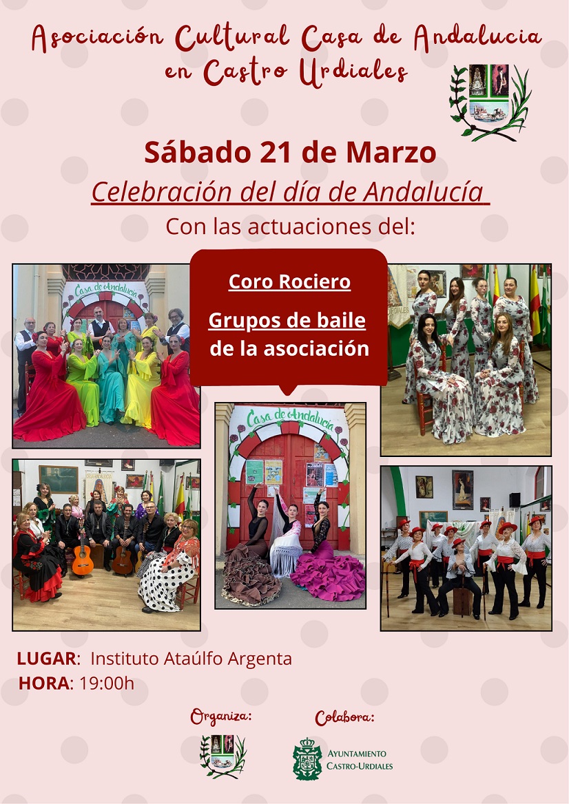 Celebración del Día de Andalucía, con Coro Rociero y grupos de baile de la Asociación