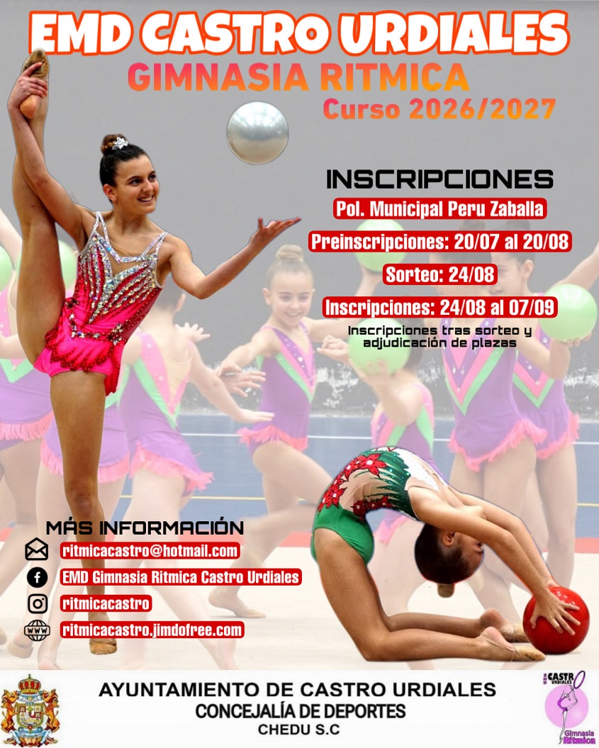 E.MD Gimnasia Rítmica. Inscripciones Curso 2026/2027 