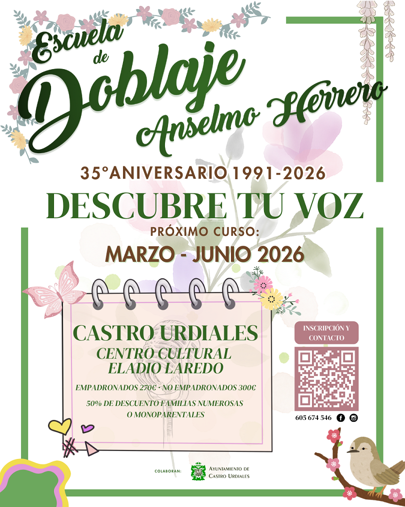 Escuela de Doblaje Anselmo Herrero  <br>Curso Marzo-Junio 2026</br>
