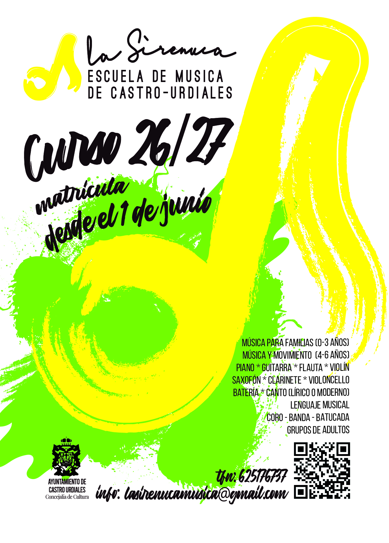 Escuela de música de Castro Urdiales. Curso 26/27