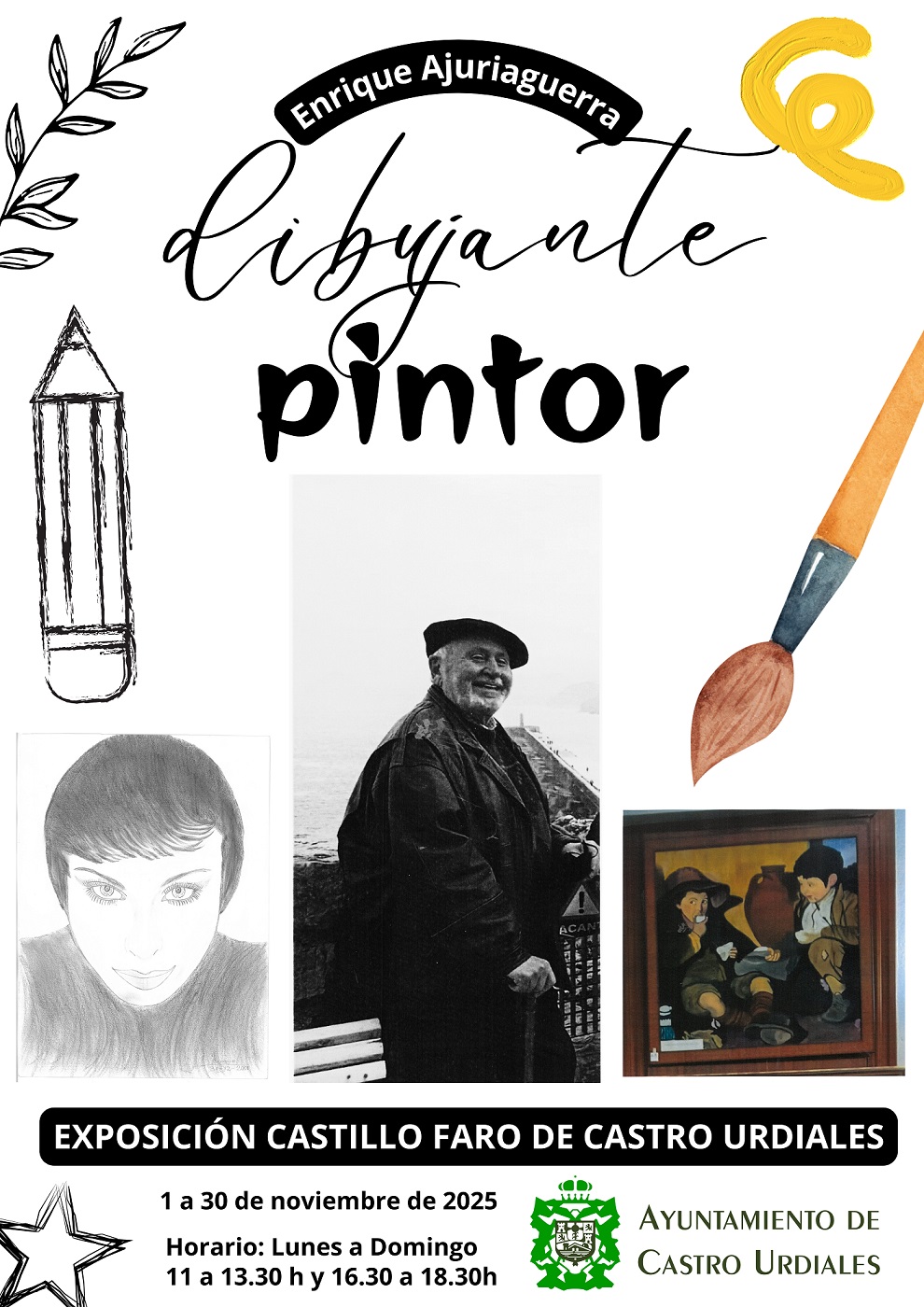 Exposición  de Enrique Ajuriaguerra " Dibujante y Pintor"