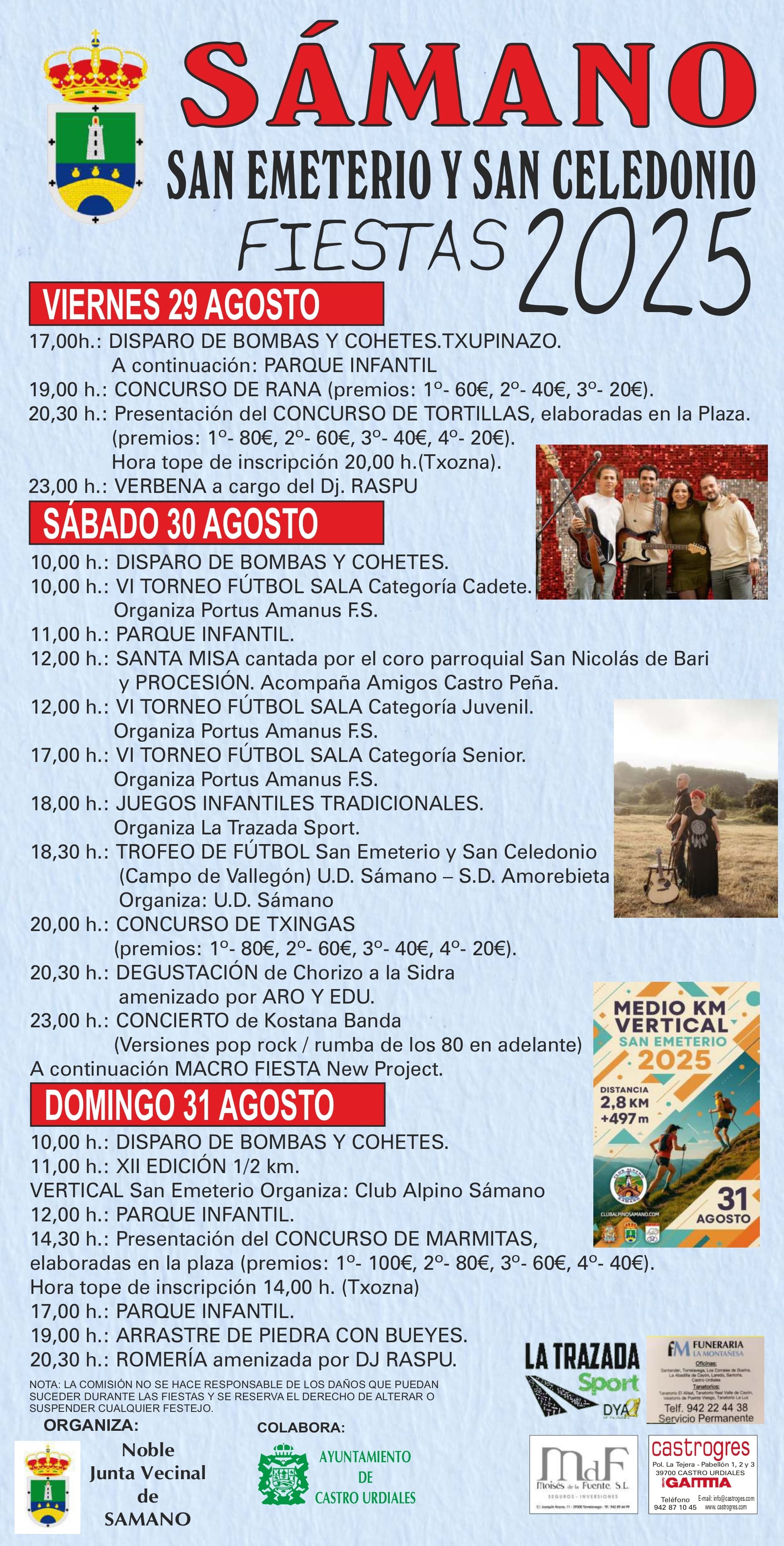 Fiestas San Emeterio y San Celedonio 2025