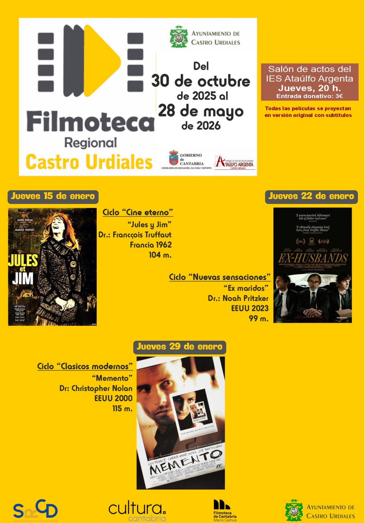 Filmoteca regional de Cantabria  -"Memento"