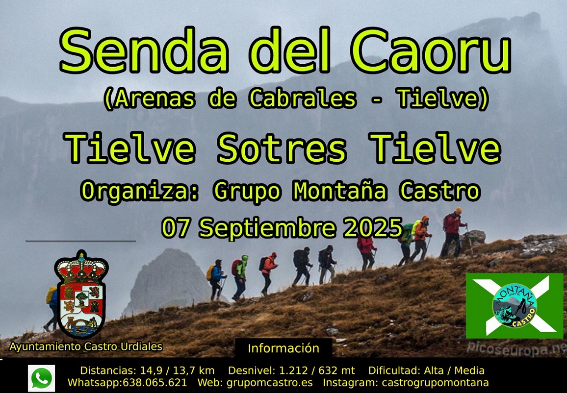 Grupo de Montaña Castro :  Senda del  Caoru (Arenas de Cabrales-Tielve)