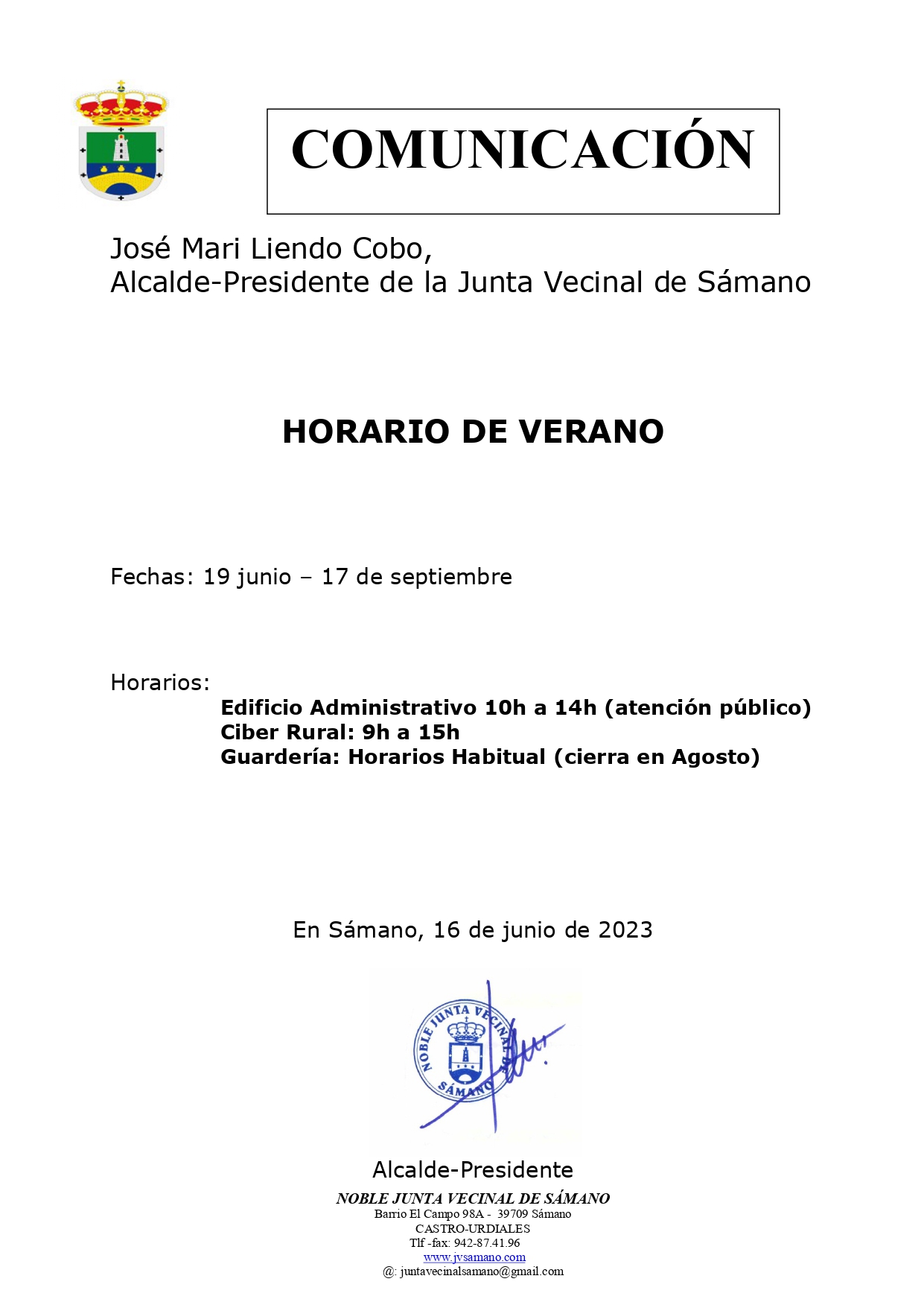 Horario de Verano