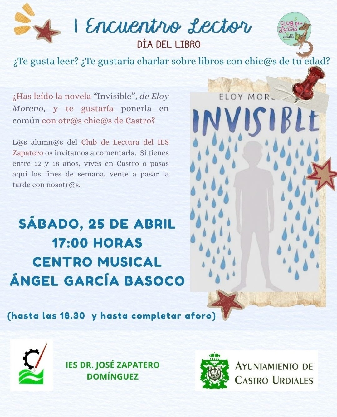 I encuentro Lector "Día del libro" - Club de Lectura "IES Zapatero"