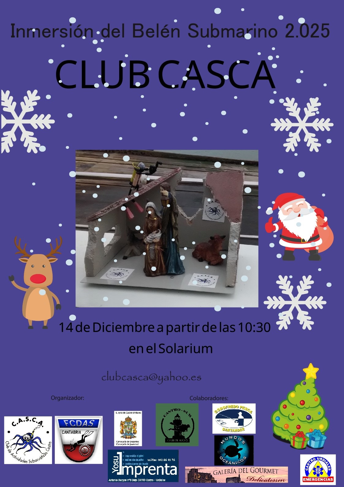 Inmersión del belén submarino  2025. Club C.A.S.C.A. 