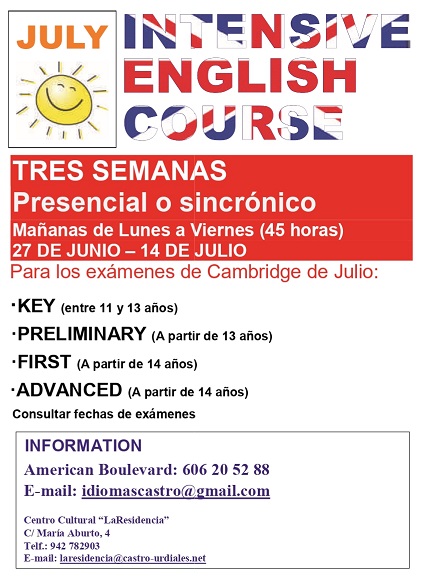 Intensivos de Ingles Julio 2023