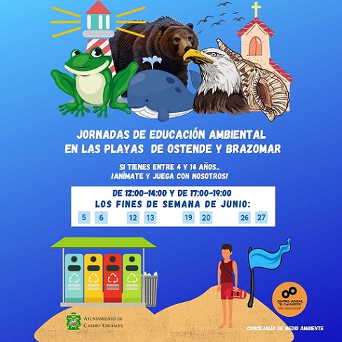 Jornadas de Educación Ambiental en Playas de Ostende y Brazomar en junio