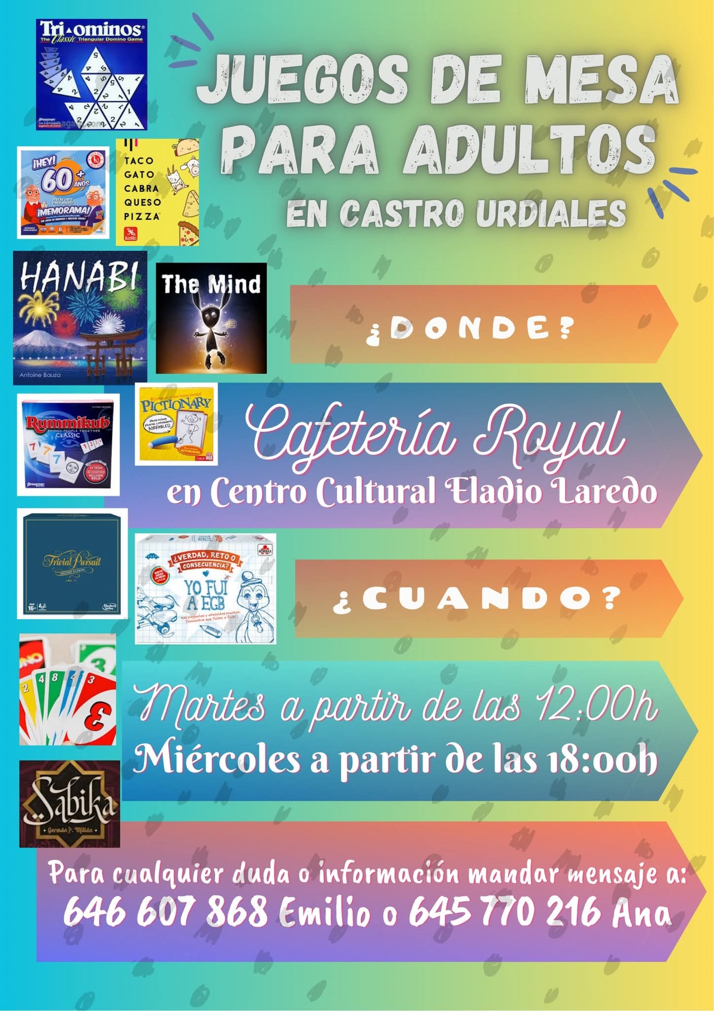 Juegos de Mesa, para adultos, en Castro-Urdiales