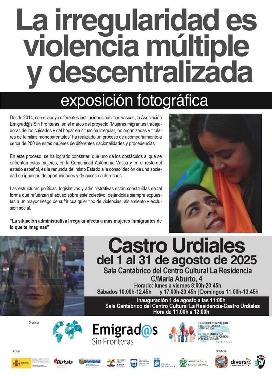 Exposición fotográfica "La irregularidad es violencia múltiple y descentralizada"