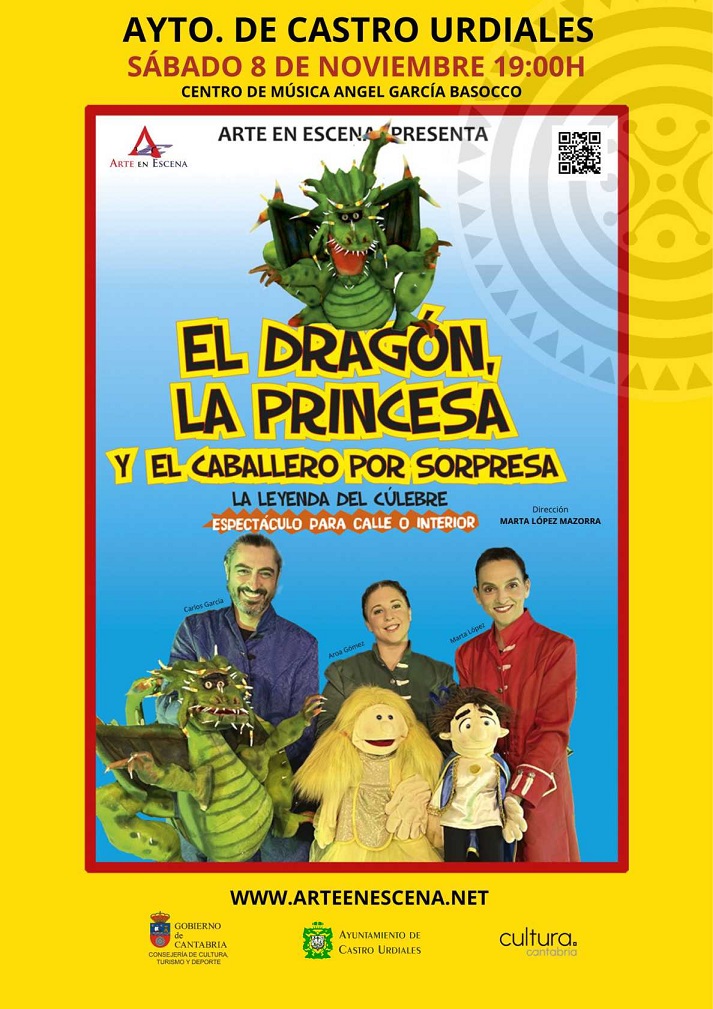 Arte en Escena presenta: "El Dragón, La Princesa y  el Caballero por sorpresa. La leyenda del Cúlebre"