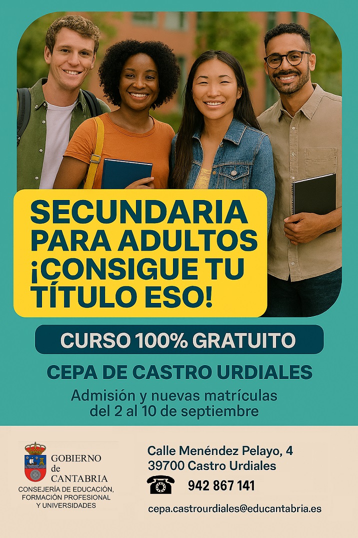 Abiertas matrículas en el Centro de Educación de Personas Adultas  (CEPA) 