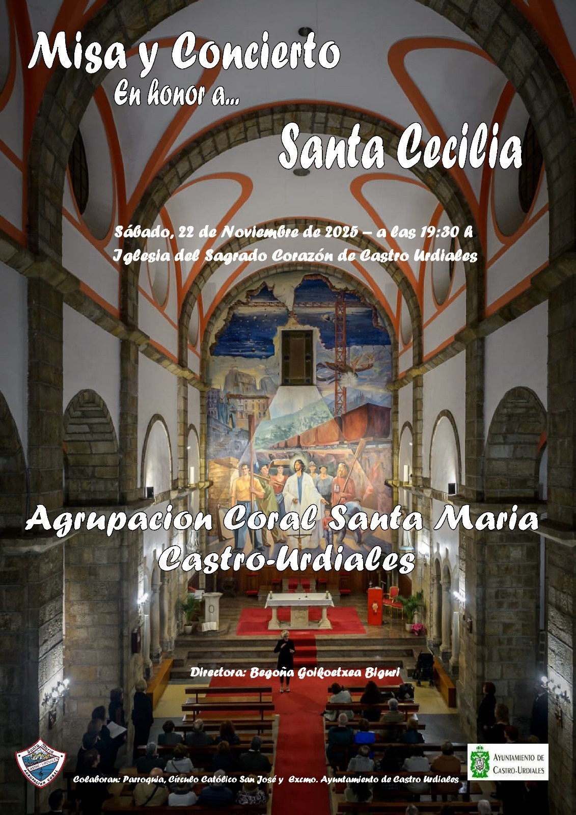 Misa y Concierto en honor a Santa Cecilia de la Agrupación Coral Santa María