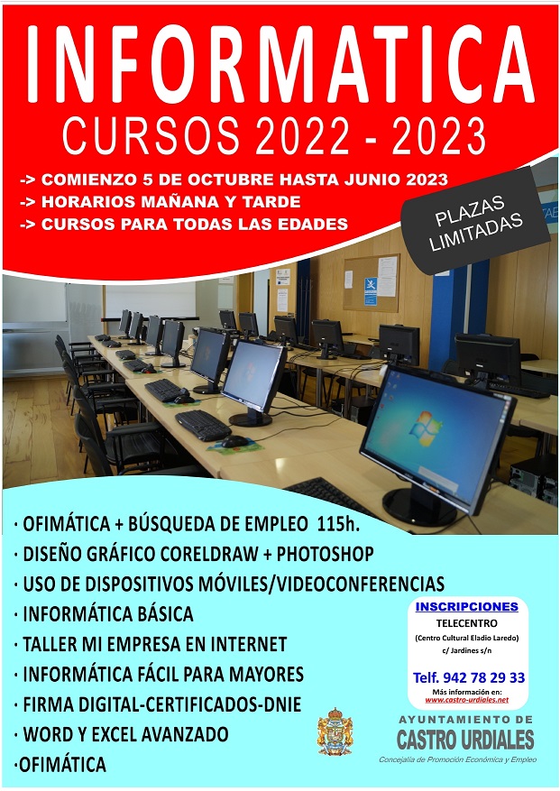 Nuevos Cursos de informática 2022-2023 