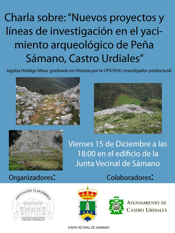 Charla  "Nuevos proyectos y líneas de investigación en el yacimiento arqueológico de Peña Sámano"