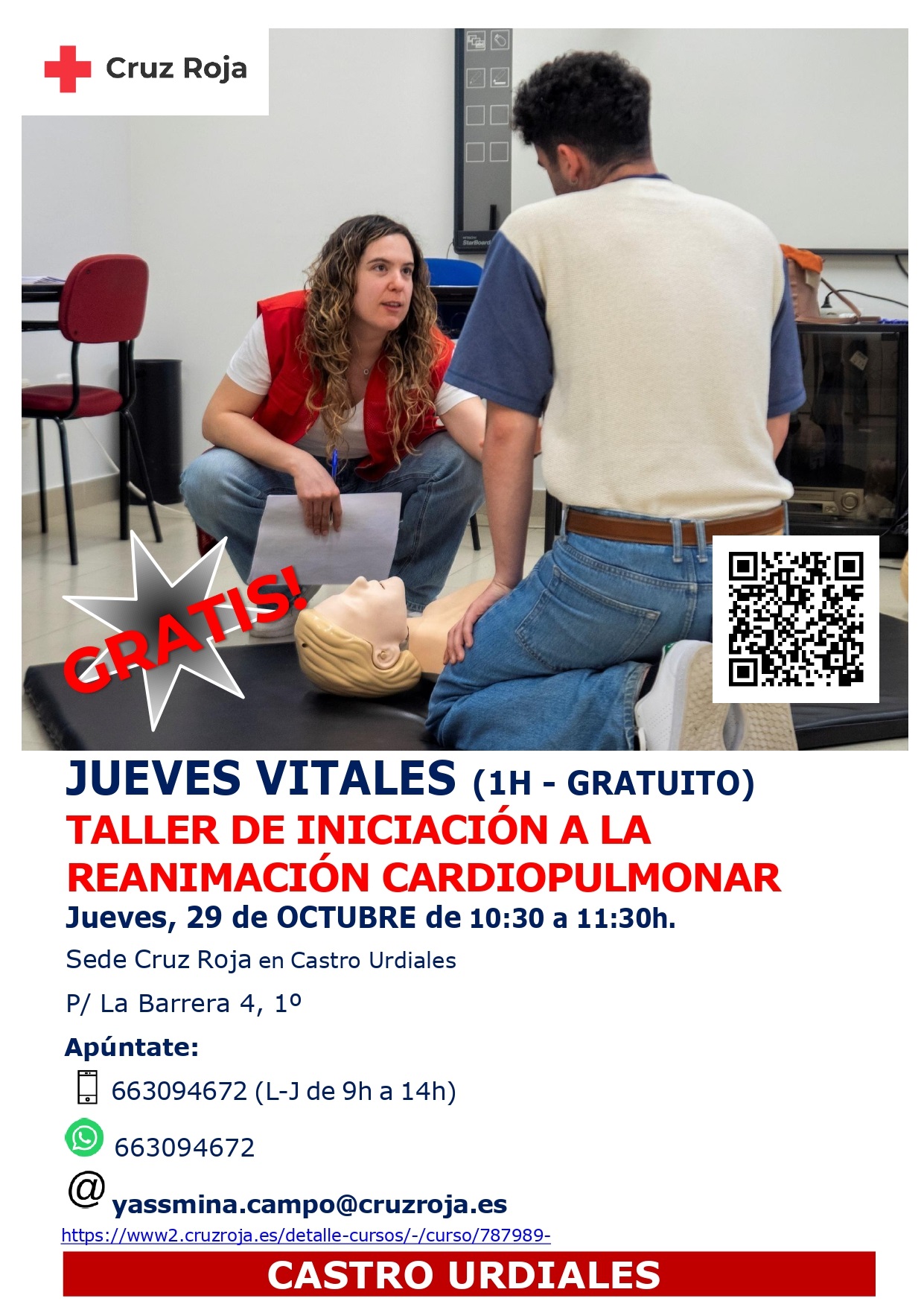 Octubre 2026 - "Jueves Vitales" con la Cruz Roja 