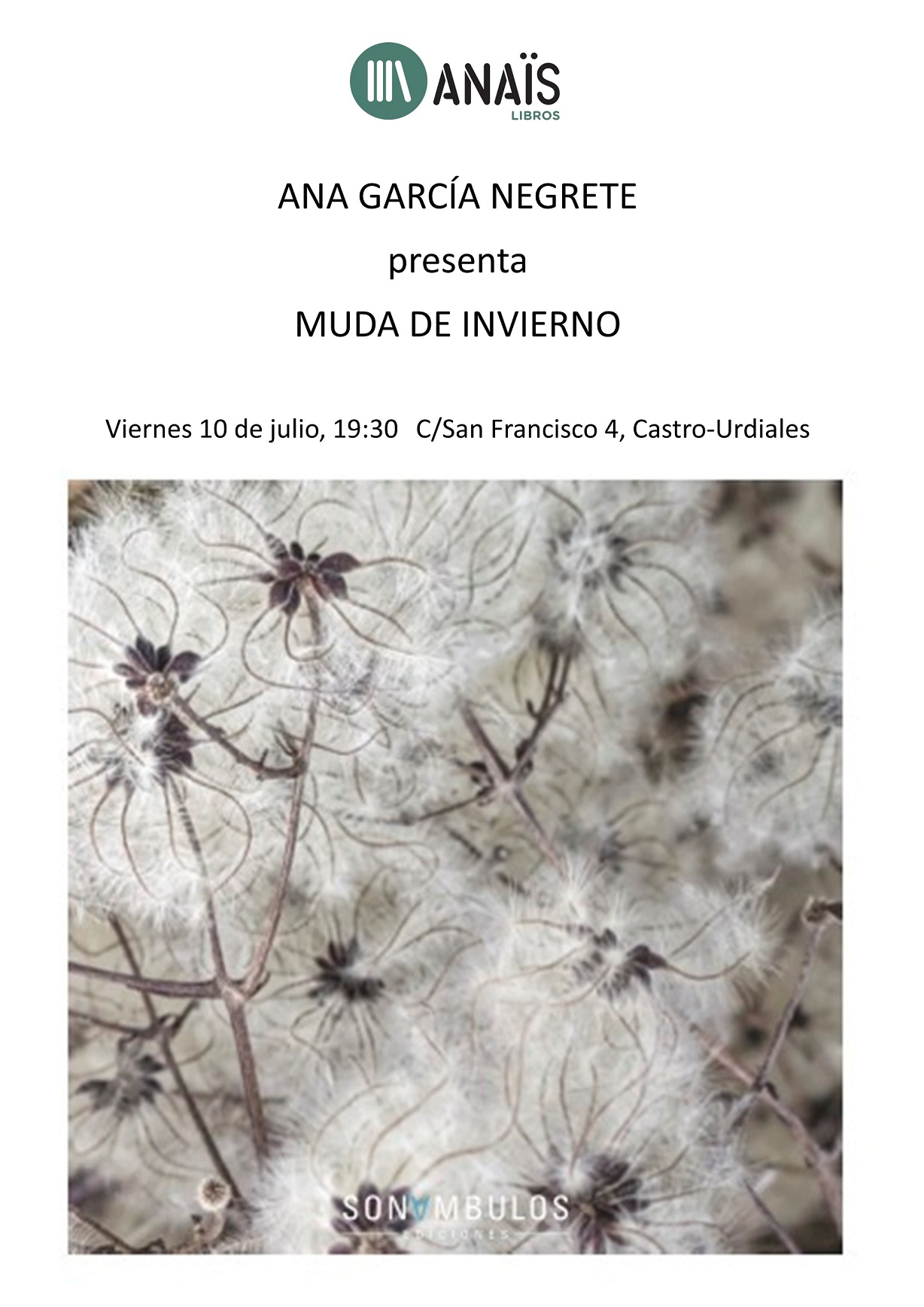 Presentación del  Libro "Muda de invierno" 