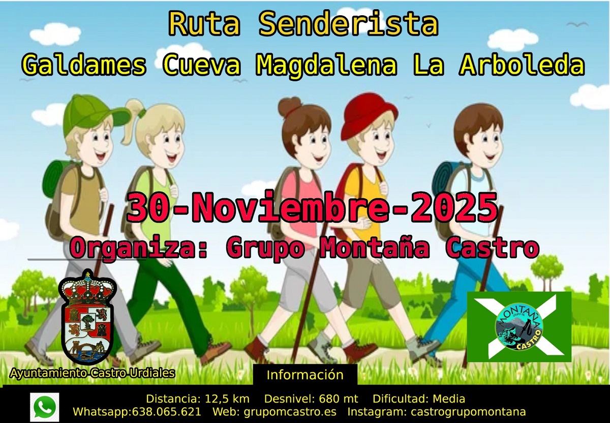 Ruta  Galdames Cueva Magdalena La Arboleda - Grupo de Montaña Castro