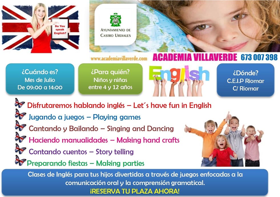 Clases de inglés divertidas en el Summer Camp Castro-Urdiales 2023