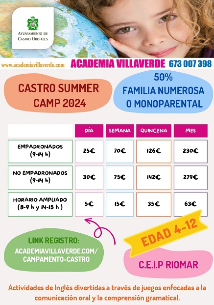 Castro Summer Camp  2024 (4 - 12 años)