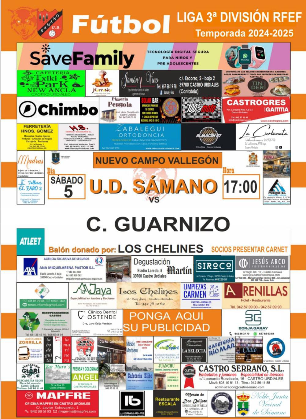 Liga 3ª División RFEF: U.D. Sámano vs C. Guarnizo.Sábado 5 de Abril 2025