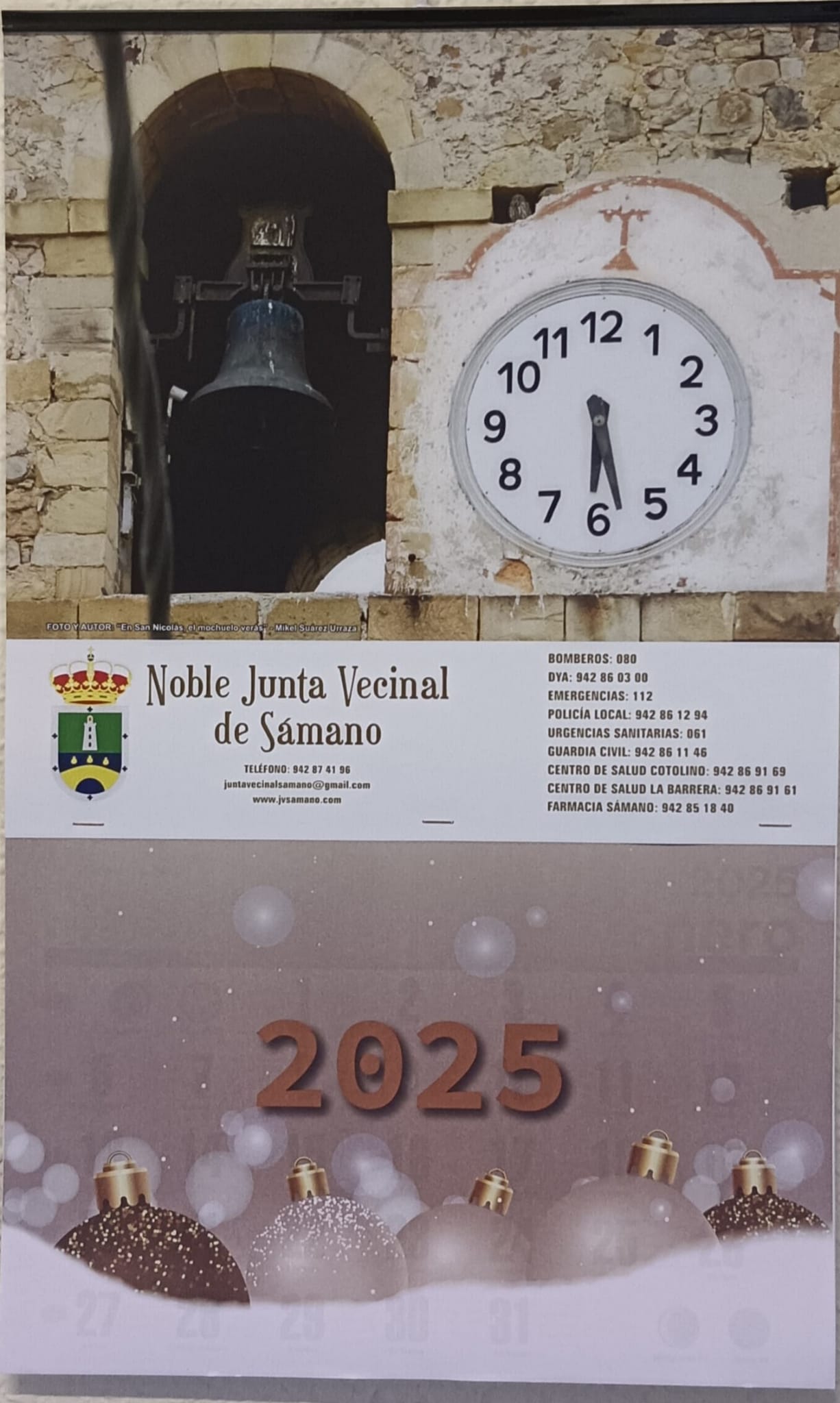 Entrega Calendarios  2025-Solidario con la Asociación DYA Castro Urdiales