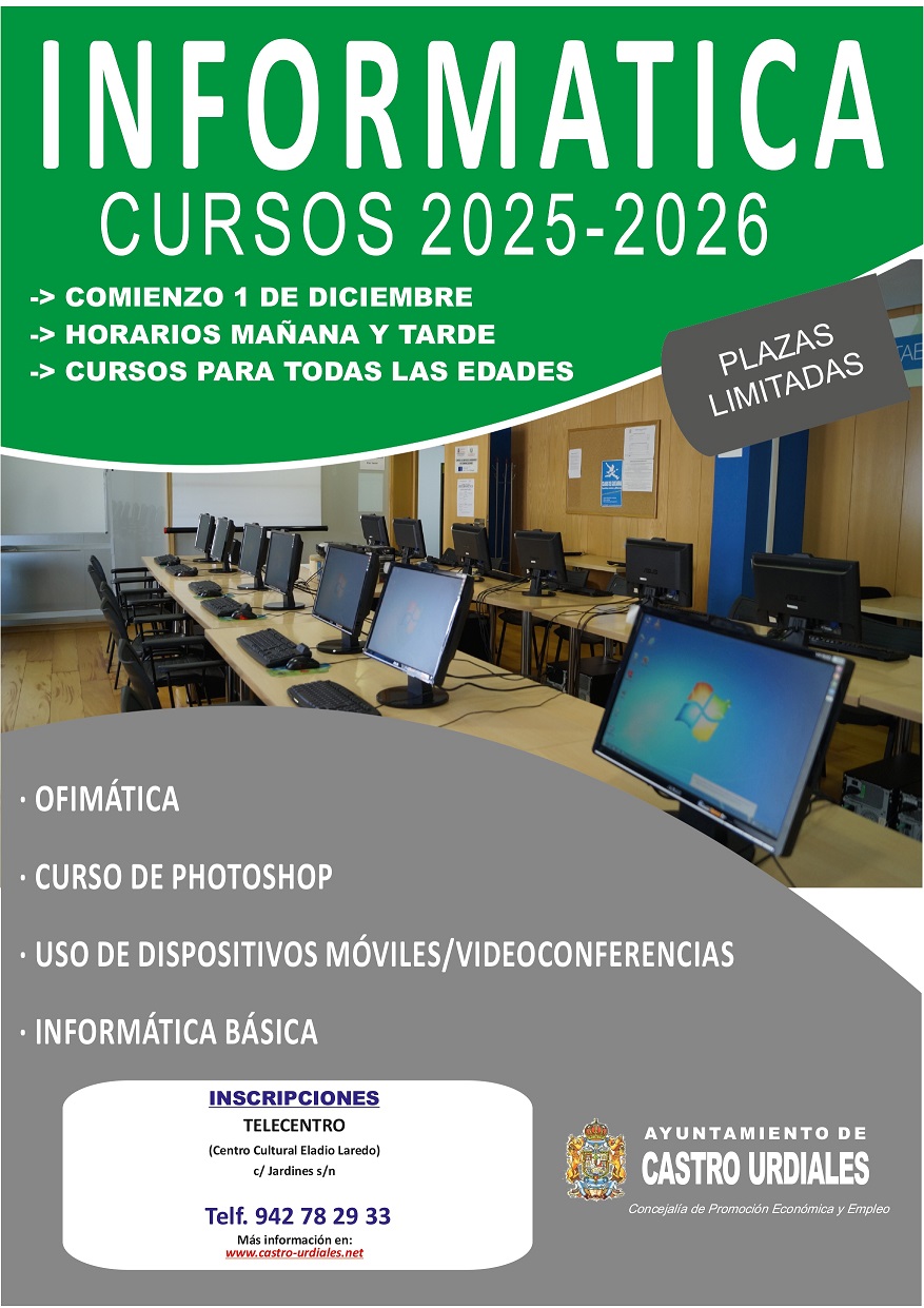 Cursos de Informática "Telecentro Eladio Laredo" -  Curso 2025/2026