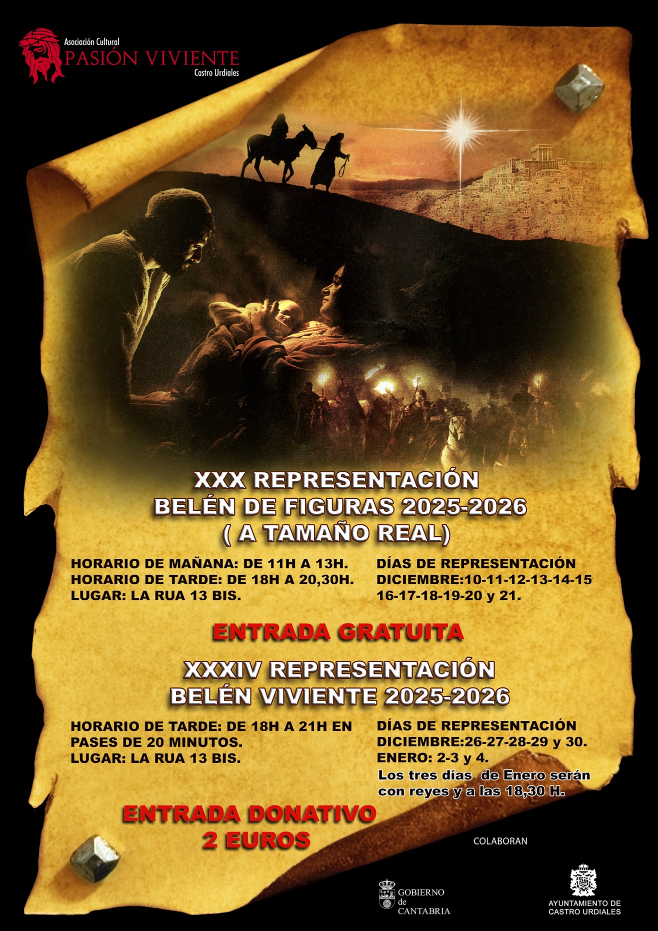 XXX Representación Belén de figuras (tamaño real)